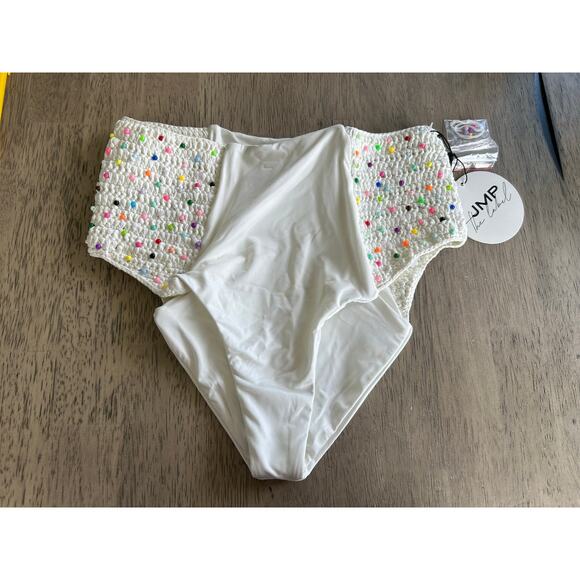 JMP the Label Cancun Crochet High Waisted Bottom in Daydream - S - Picture 2 of 5